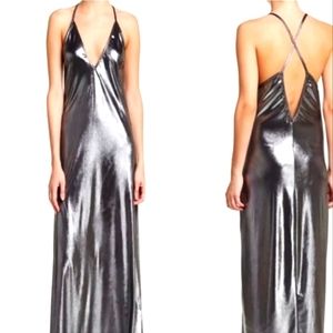 American Apparel Silver Slip Dress